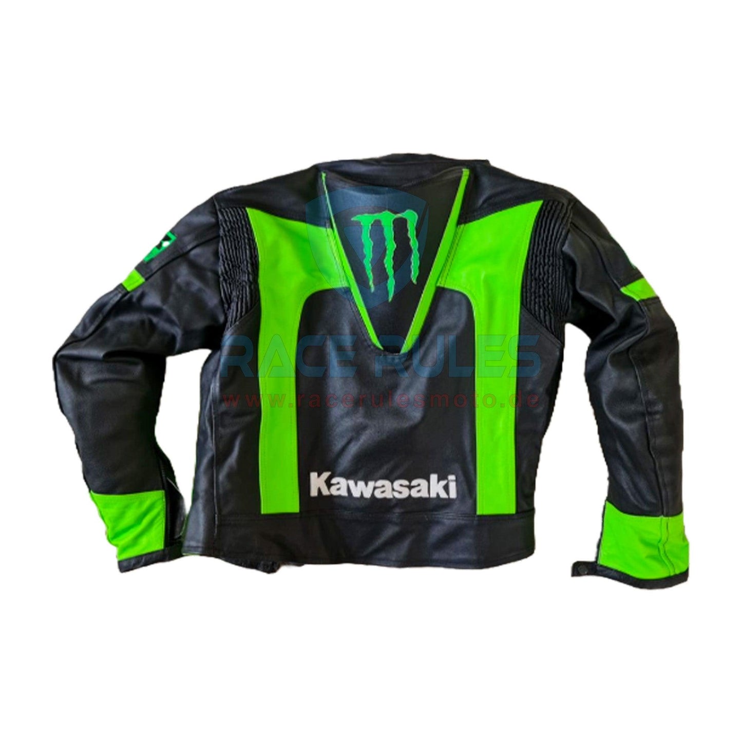Vintage Kawasaki Echtleder Motorrad Rennjacke Unisex Bikerjacke
