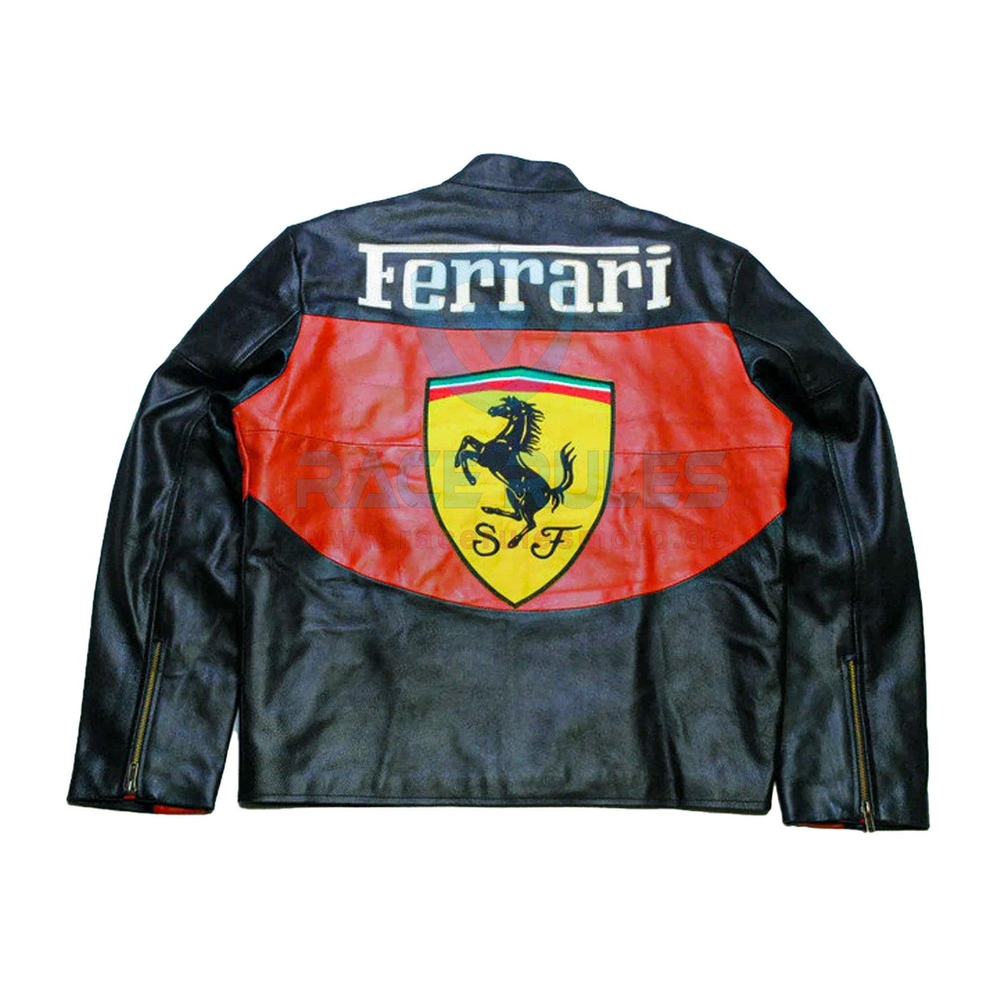 Ferrari Vintage Motorcycle Leather Jacket