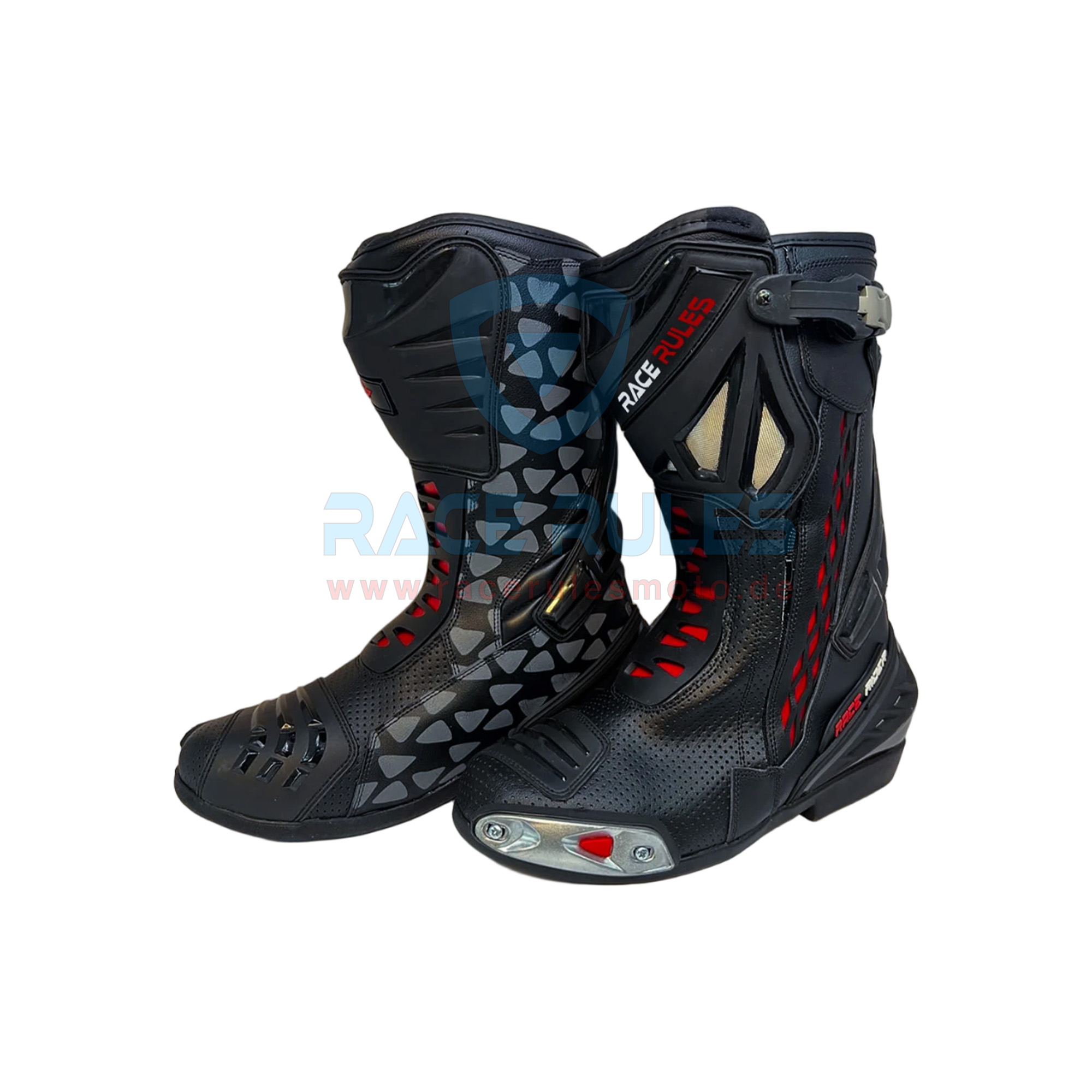 Honda Repsol Motorrad-Lederstiefel, CE-geprüft, robuste Rennstiefel für Herren und Damen