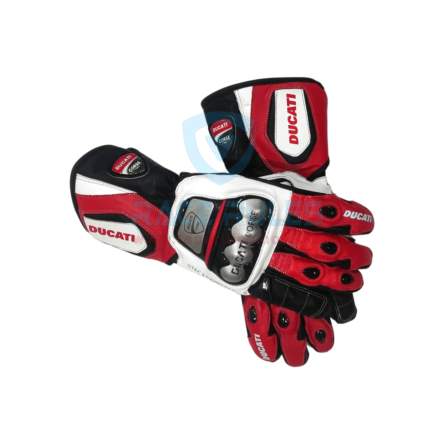 Ducati Corse Leather Motorcycle Gloves - RACERULES MOTO