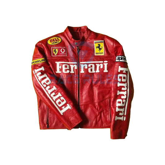 Ferrari F1 Racing Motorcycle Leather Jacket