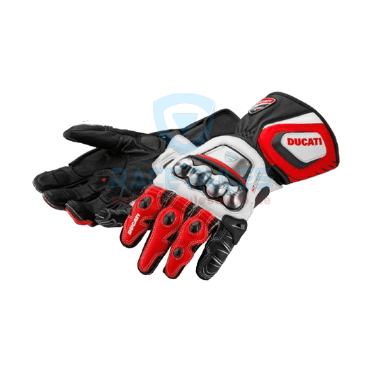 Ducati Corse Leather Motorcycle Gloves - RACERULES MOTO