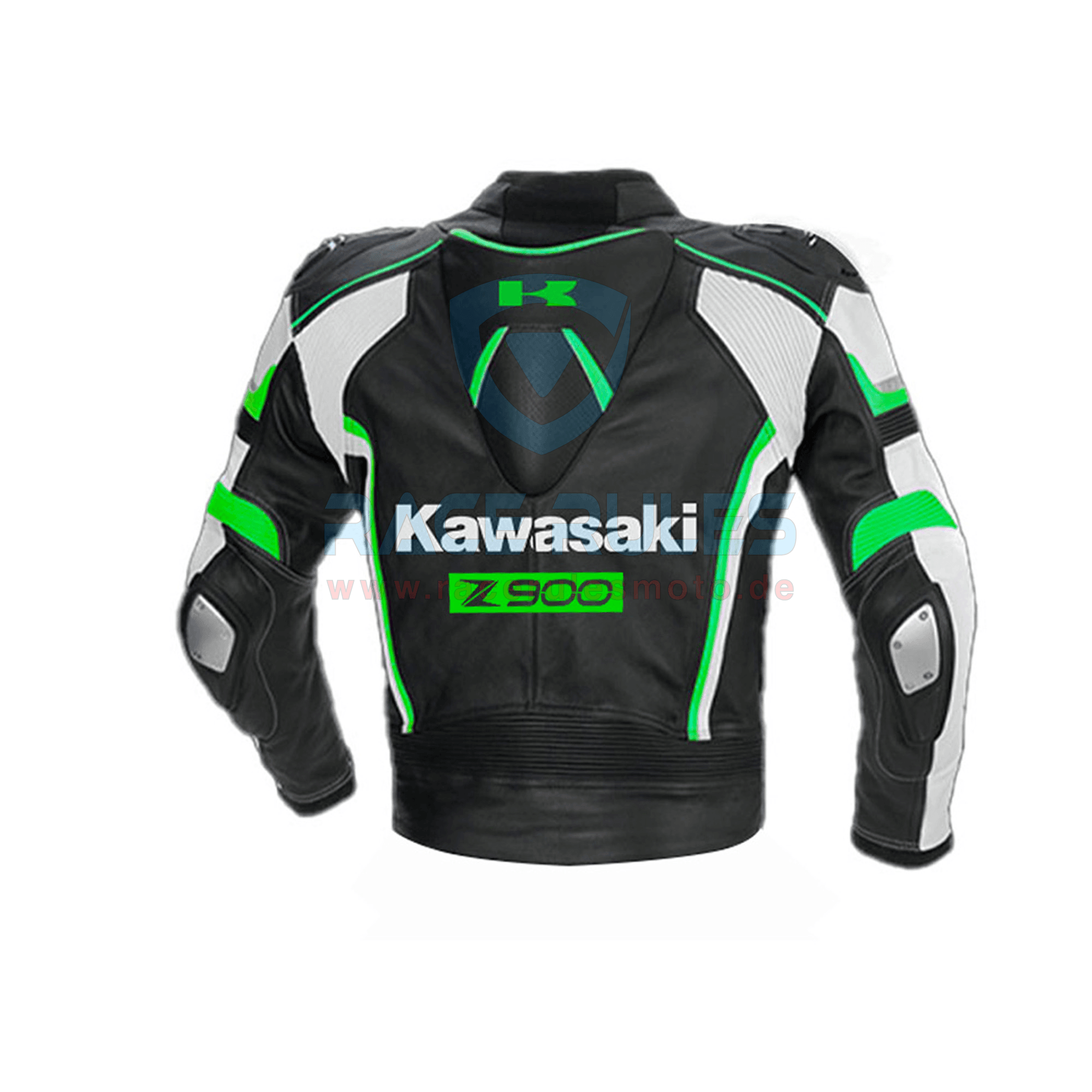 Kawasaki Ninja Motorcycle Leather Jacket With Complete Safety Protecti RACERULES MOTO