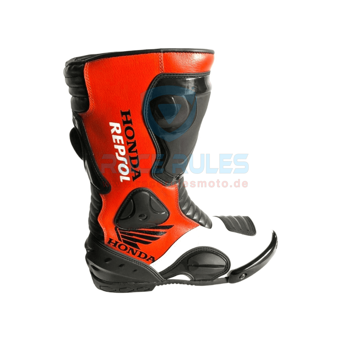 Honda Repsol Motorcycle Leather Boots CE Approved Heavy Duty Racing Boots Men Women - RACERULES MOTO