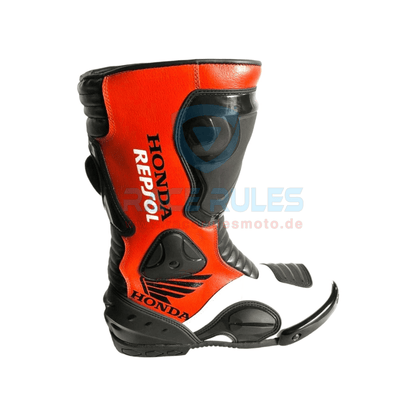 Honda Repsol Motorcycle Leather Boots CE Approved Heavy Duty Racing Boots Men Women - RACERULES MOTO