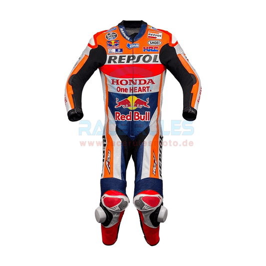 Marc Marquez Honda Repsol Motorcycle Leather Suit Men Women MotoGP Racing Suit - RACERULES MOTO