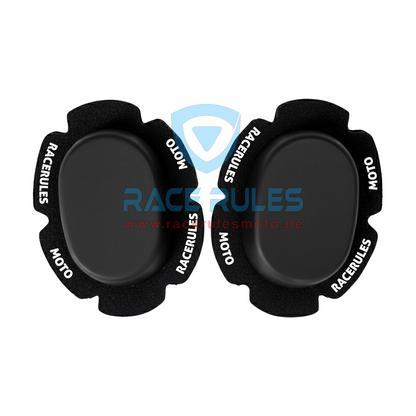 RACERULES Pista Universal Durable Motorcycle Knee Sliders - High-Performance Moto Knee Pucks
