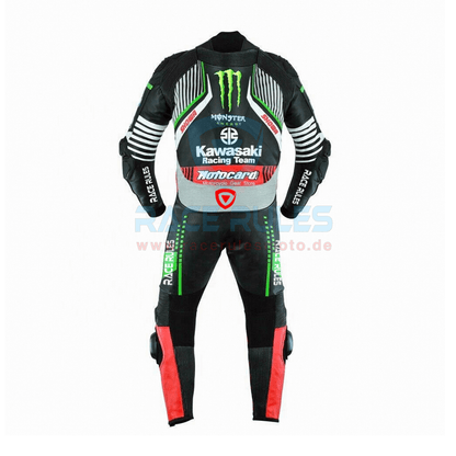 Jonathan Rea Kawasaki Race Leathers Motorcycle Leather Suit - RACERULES MOTO