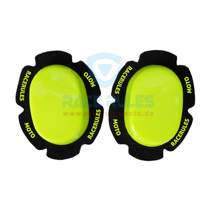 RACERULES Pista Universal Durable Motorcycle Knee Sliders - High-Performance Moto Knee Pucks