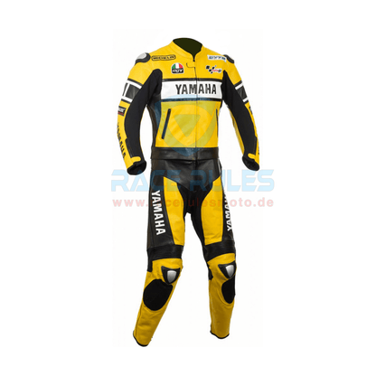 Yamaha Yellow Leather Motorbike Suit for Men & Women - RACERULES MOTO