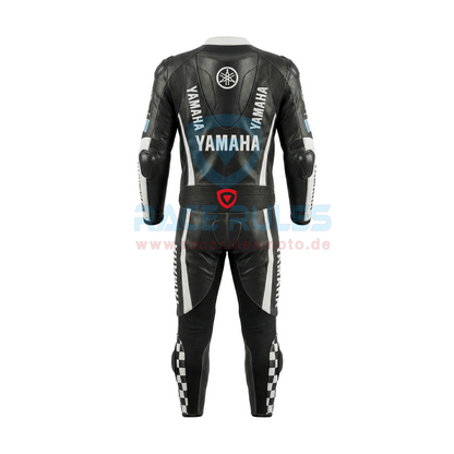 Yamaha Tuxedo Style Racing Leather Suit | Motorcycle Track Leathers | RACERULES