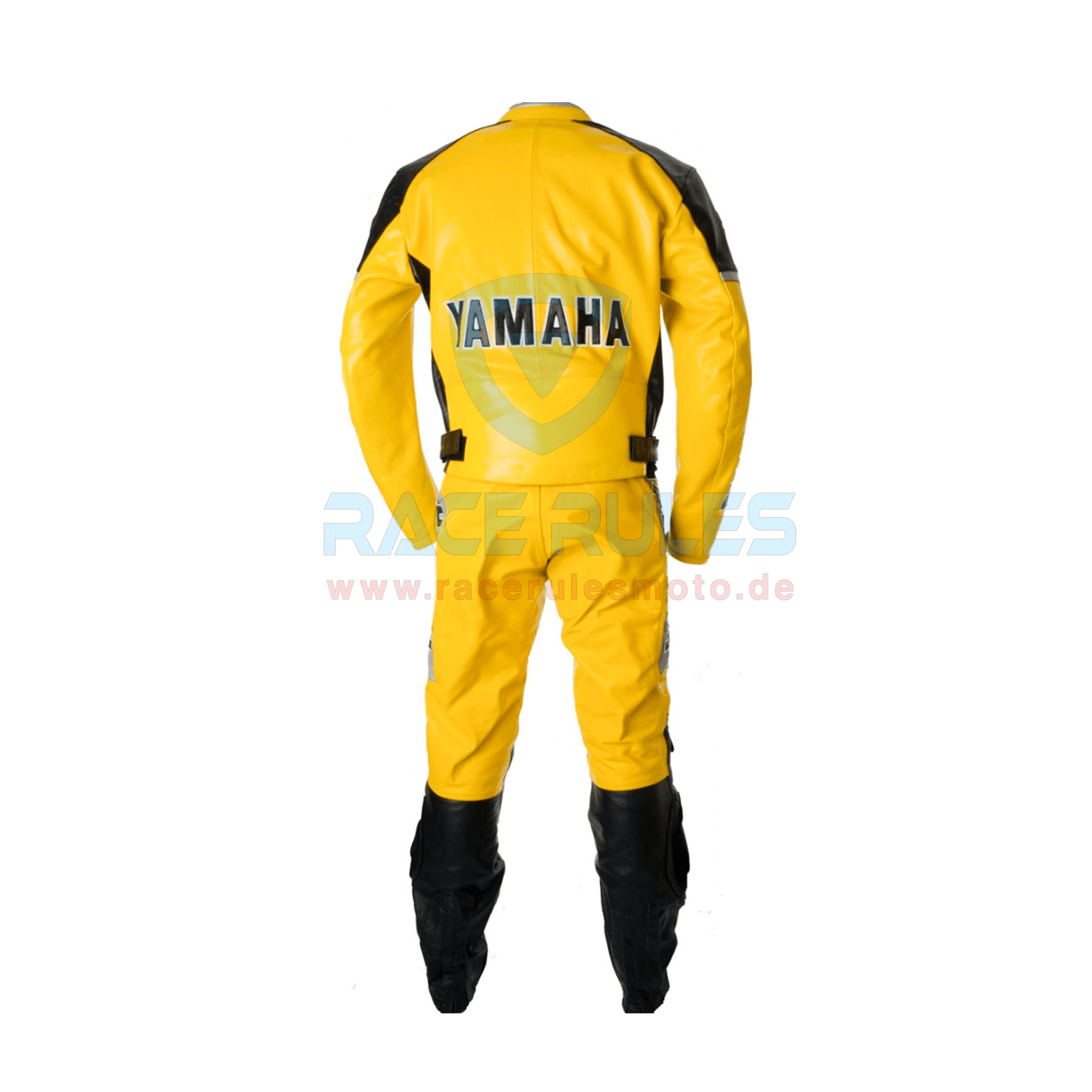 Yamaha Classic Yellow Leather Motorbike Racing Suit for Men & Women - RACERULES MOTO