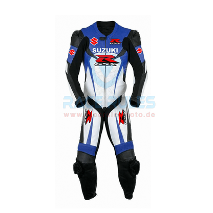 Suzuki GSXR Leather Motorbike Racing Suit for Men & Women - RACERULES MOTO