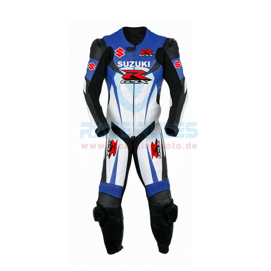 Suzuki GSXR Leather Motorbike Racing Suit for Men & Women - RACERULES MOTO