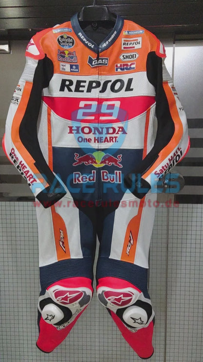 Marc Marquez Honda Repsol Motorcycle Leather Suit Men Women MotoGP Racing Suit